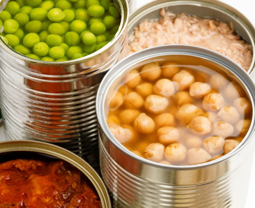 Des légumineuses en conserve.