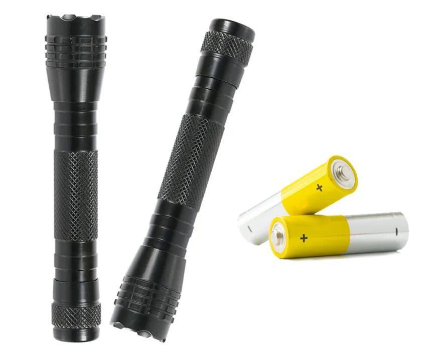 Deux lampes de poche et des piles.